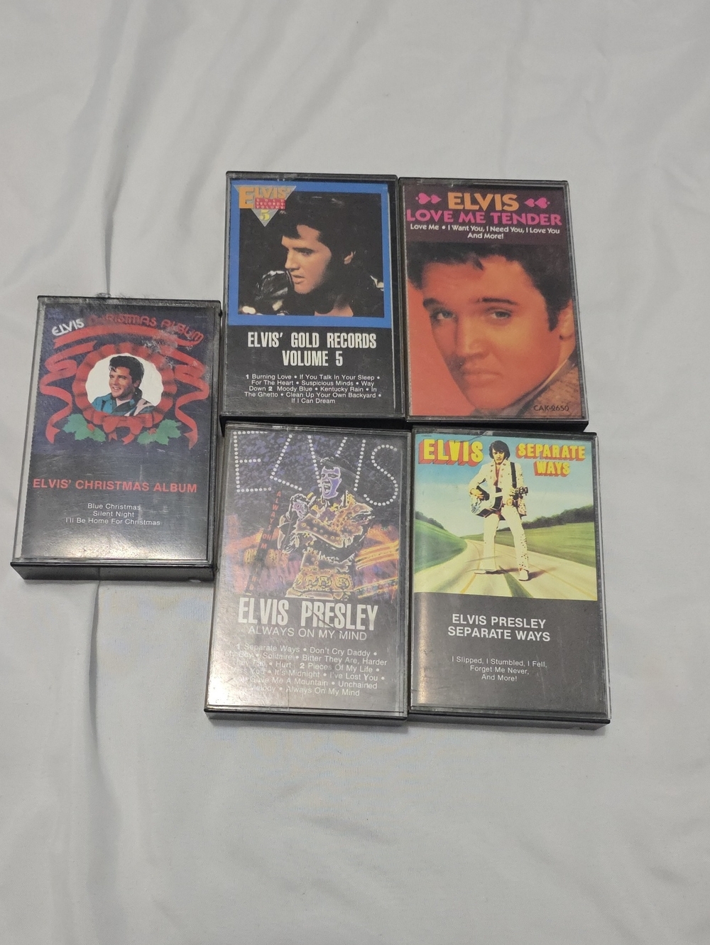 Elvis Presley Cassette Tape Collection - Assorted Cover Art